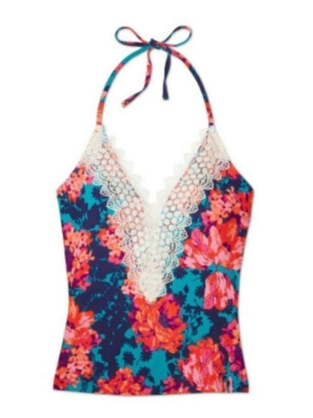 Anthropologie Sea Angel Crochet Lace Trim
Floral Tankini
